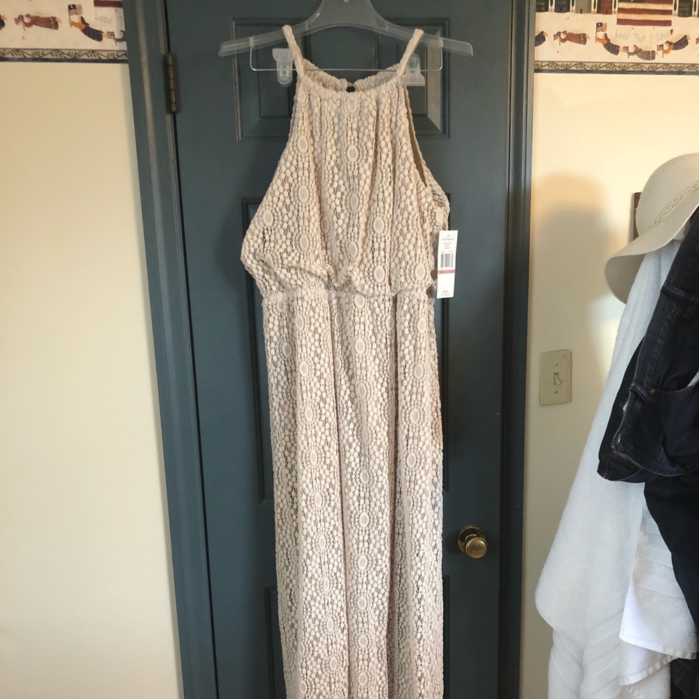 Lace Maxi Dress NEW w tags size 12 ivory
